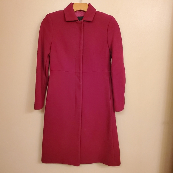 J.CREW red winter coat SIZE Petite 0 - Picture 1 of 6
